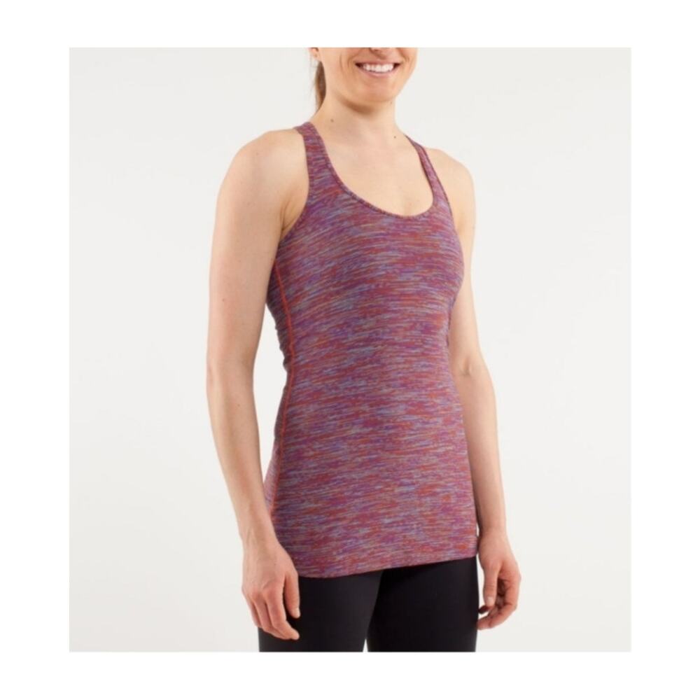 Lululemon Women's Cool Racerback Reversible Purple Space Dye Tank Top Size‎ S